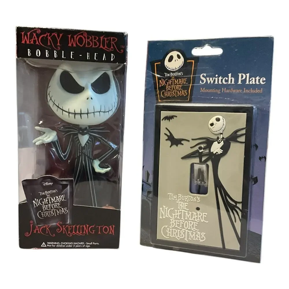 The Nightmare Before Christmas Collectible Lot Figures Bobble Head Switch Plate